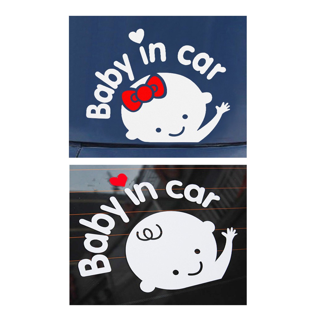 พร้อมส่ง สติ๊กเกอร์ BABY IN CAR STICKER สติ๊กเกอร์ ในรถมีเด็ก ติดรถ