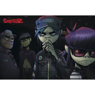 โปสเตอร์ วง ดนตรี Gorillaz กอริลลาซ ภาพวงดนตรี โปสเตอร์ติดผนัง โปสเตอร์สวยๆ poster