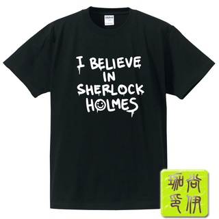 ใหม่ เสื้อยืดแขนสั้น คอกลม ผ้าฝ้ายแท้ พิมพ์ลายนักสืบ Holmes Sherlock ทรงหลวม แฟชั่นฤดูร้อน สําหรับนักเรียน