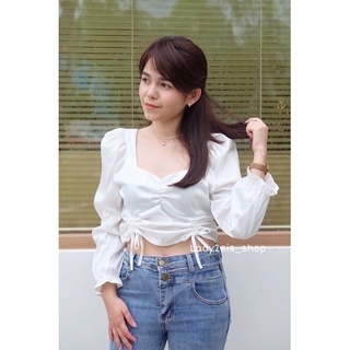 Lady2sis : Miss Pearl Top  เสื้อแขนยาว ผ้ามันเงาเล่นแสง