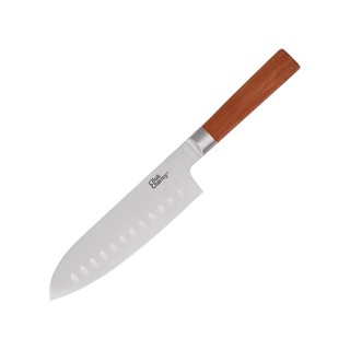 มีดซันโตกุ 7 นิ้ว ด้ามไม้ CS อุปกรณ์เตรียมอาหาร KITCHEN KNIFE 7" WOODEN HANDLE CS