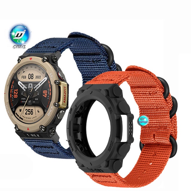 for amazfit t rex 2 t-rex 2 สาย สายถักไนลอน สำหรับนาฬิกาอัฉริยะ  amazfit trex 2 t-rex 2 เคส