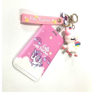 UNICORN P ที่ใส่บัตร ซองใส่บัตร ที่ใส่บัตร พวงกุญแจ ลาย UNICORN P สำหรับบัตร 5.5x8.5cm (body 7x11cm) มีตุ๊กตาเล็ก    MNN