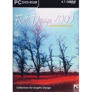 แผ่นโปรแกรมคอมพิวเตอร์ PC Fonts Design 2009 - Include 65,000 Fonts ( 1 DVD )