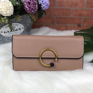 CHARLES &amp; KEITH CIRCULAR DETAIL WALLET สีน้ำตาลอมครีมเบจ