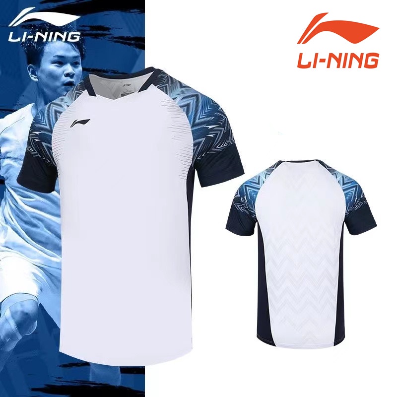 Li Ning's ใหม่ เสื้อยืดลําลอง แขนสั้น ระบายอากาศ แห้งเร็ว สําหรับผู้ชาย และผู้หญิง เหมาะกับการเล่นกีฬาแบดมินตัน