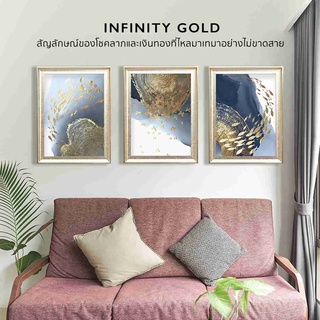 SB Design Square รูปพร้อมกรอบ DoseArt รุ่น Infinity Gold Frame C11 40x50 cm/ชิ้น (49.6x59.6 cm รวมกรอบ) SET 3 PCS. (129-