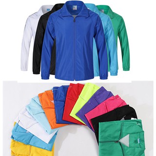 เสื้อกันลมน้ำหนักเบา สีสันสดใส 10 สี Unisex windbreaker