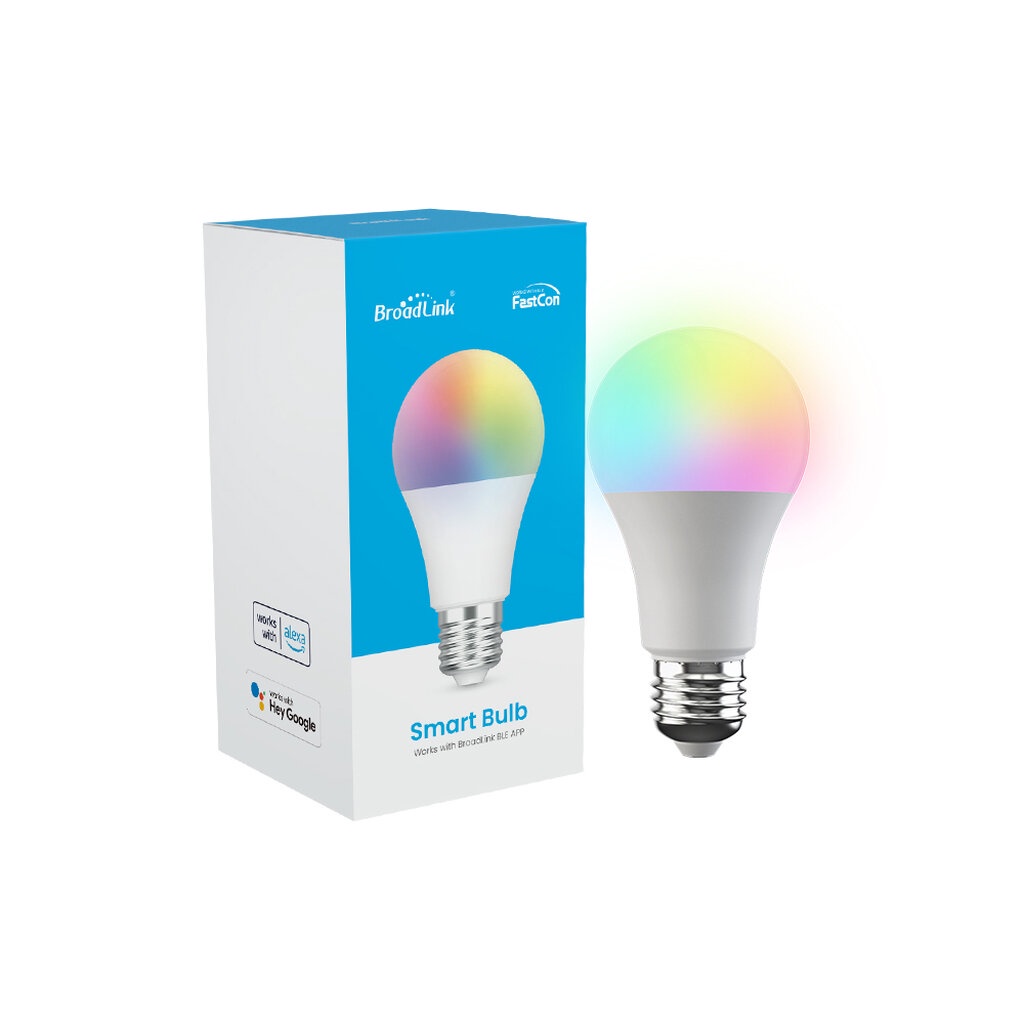 Broadlink FastCon BLE RGB 9W E27 Bulb หลอดไฟอัจฉริยะเปลี่ยนสีได้ 16 ล้านสีและปรับระดับความสว่างได้ ใช้กับแอป Broadlin...