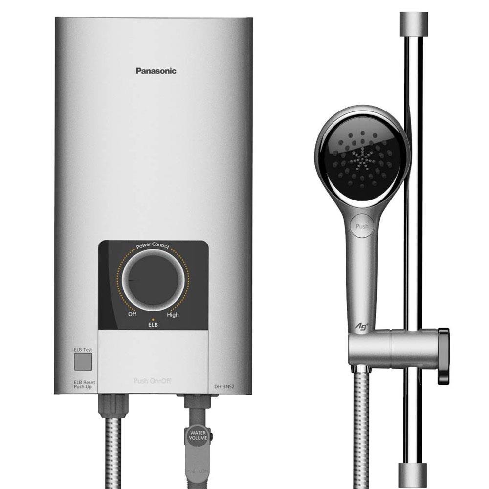 Water heater SHOWER HEATER PANASONIC DH-3NS2TS 3500W SILVER Hot water heaters Water supply system เครื่องทำน้ำอุ่น เครื่