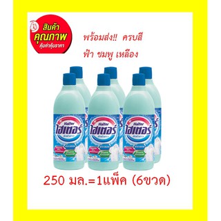 250 มล.1แพ็ค (6 ขวด) ไฮเตอร์ น้ำยาซักผ้าขาว