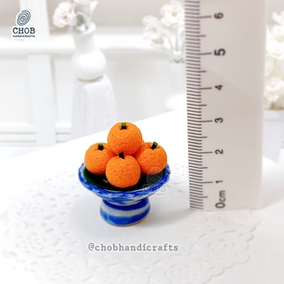 ของจิ๋ว โมเดลส้มจิ๋วใส่พาน ส้มปั้นจิ๋ว โมเดลส้ม clay orange miniature ส้มวางถวายสิ่งศักดิ์สิทธิ์ พระ เจ้าแม่กวนอิม