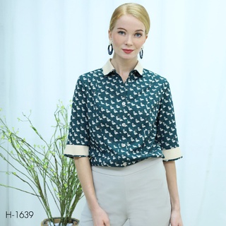 MIKIKO Shirt MI-H1639 โคโม่ ชีราเม้นท์ แขนยาว IGPU21-12