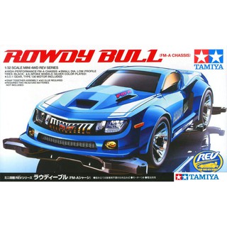 โมเดลรถรางทามิย่า 1/32 Tamiya Mini 4WD TA18707 Rowdy Bull (FM-A Chassis)