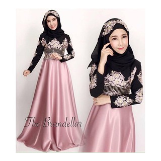 Dress Muslim BD027 ชุดอิสลาม สวยๆ เดรสมุสลิม ชุดเดรสอิสลาม พร้อมผ้าคลุม ชุดรายอมุสลิม แฟชั่นมุสลิม เสื้อผ้ามุสลิม อะบายา