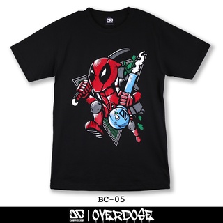 Overdose T-shirt เสื้อยืดคอกลม สีดำ รหัส BC-05(โอเวอโดส)