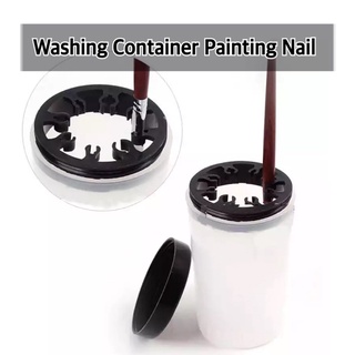 🔥ถ้วยล้างพู่กัน มีตัวหนีบ ขนไม่งอ Washing Container Painting Nail