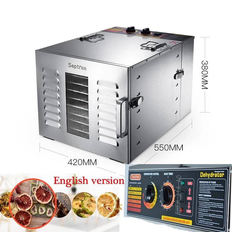 ตู้อบแห้งลมร้อน food dryer machine พร้อมส่ง รุ่น: 10layers เครื่องอบลมร้อน เครื่องอบแห้ง dehydrator 