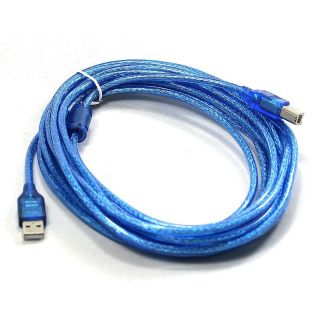 สาย ปริ้นเตอร์ USB Printer Cable USB 2.0 มีความยาว 3 / 5 / 10 เมตร (Blue)