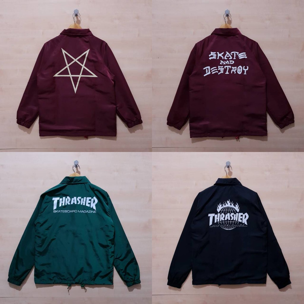 มีฮู้ด COACH WINDBREAKER THRASHER PREMIUM FULL TAG JACKET