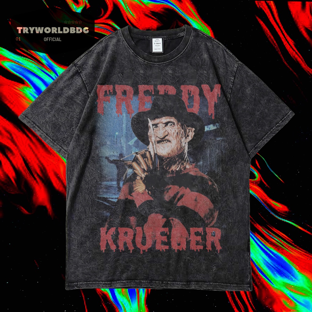 เสื้อยืด OVERSIZED / เสื้อยืดล้าง / เสื้อยืด OVERSIZED / FREDDY KRUEGER VINTAGE TEE