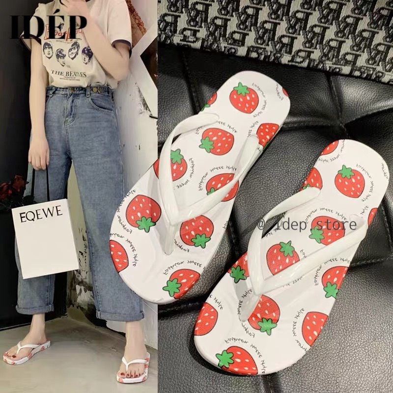 Maipy DL231 รองเท้าแตะผู้หญิงผลไม้ยางสําหรับฝนและแดด