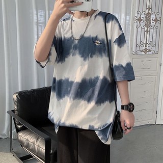 *พร้อมส่ง* Oversize เสื้อมัดย้อม หลากสี เสื้อยืดแขนสั้นST42