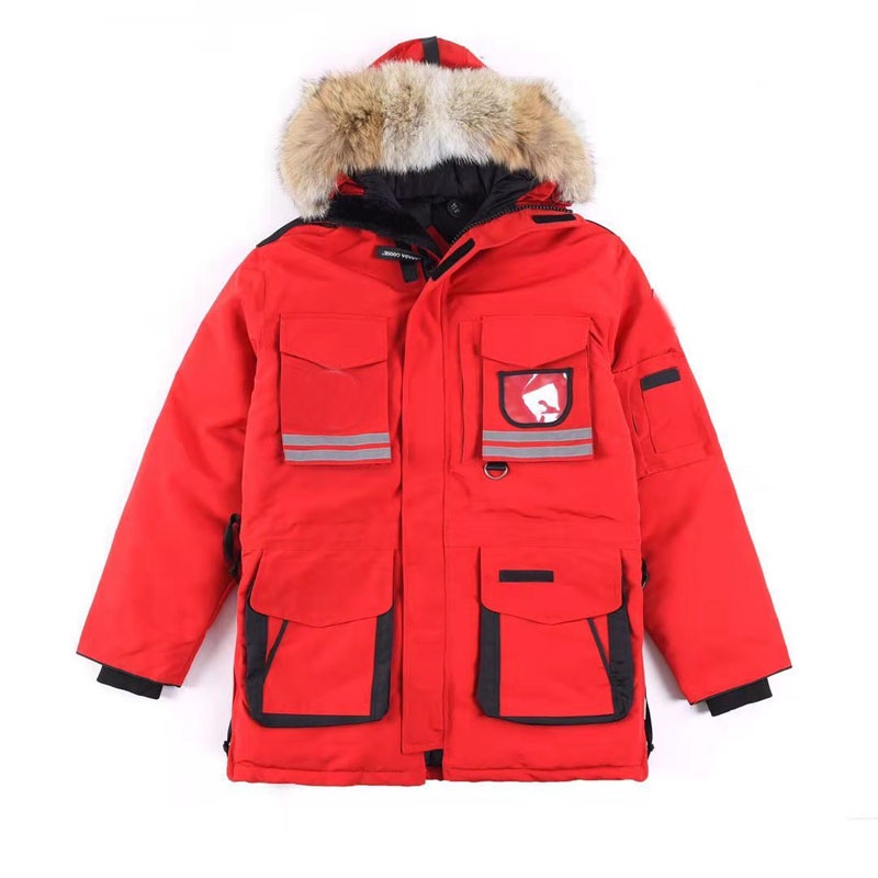 กระแสน้ำHot Classic Fashion Real Coyote Fur Winter Mens Womens CG Snow Mantra Parka Down Jackets Outerwear Coat Water Wi #2