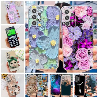 เคสโทรศัพท์มือถือแบบนิ่ม TPU ใส ลายดอกไม้ แฟชั่น สําหรับ Samsung Galaxy A23 A23 4G 5G A 23 A235F