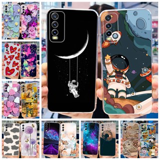 เคสโทรศัพท์มือถือแบบนิ่ม TPU ใส ลายนักบินอวกาศน่ารัก สําหรับ Vivo Y20 Y20s Y20i Y20g Y20a Y11s Y12s V2026 V2033 V2042