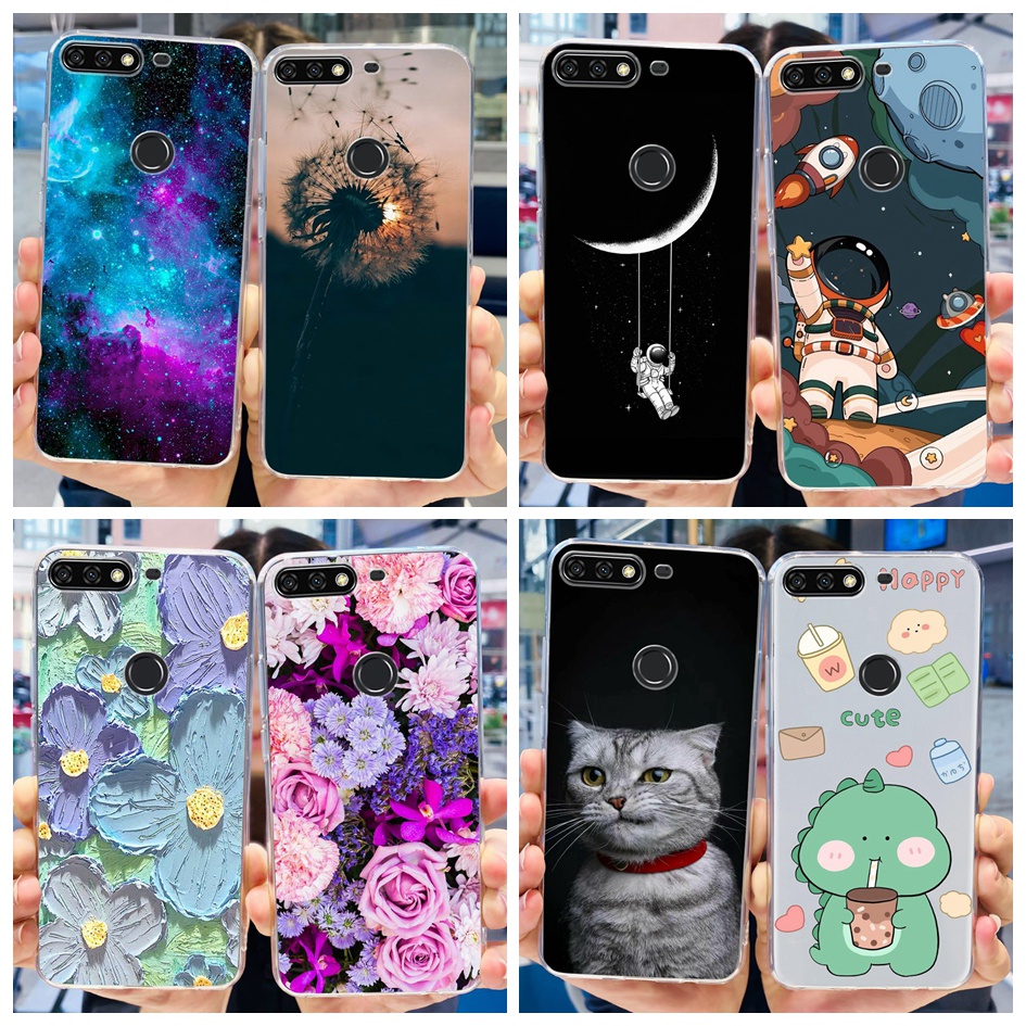 เคสโทรศัพท์ซิลิโคนใส แบบนิ่ม สําหรับ Huawei Nova 2 lite Honor 7C Y7 2018 Y7 Prime 2018 LDN-L21 LDN-L