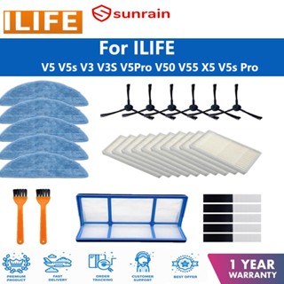 ใหม่ iLife V5 V5s V3 V3S V5Pro V50 V55 X5 V5s Pro อุปกรณ์เสริม แปรงด้านข้าง แผ่นกรองฝุ่นหลัก แผ่นกรอง HEPA สําหรับหุ่นยนต์ดูดฝุ่น iLife