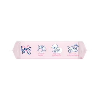ทิชชู่เปียกสัตว์เลี้ยง สูตรอ่อนโยน เช็ดรอบดวงตาได้ ใช้ได้ทั้งแมวและหมา LovliTails เลิฟลี่เทล [1ห่อมี80แผ่น]
