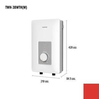 TOSHIBA เครื่องทำน้ำอุ่น W1 Series 3800 วัตต์ สีขาว รุ่น TWH-38WTH(W) พร้อมชุดฝักบัว