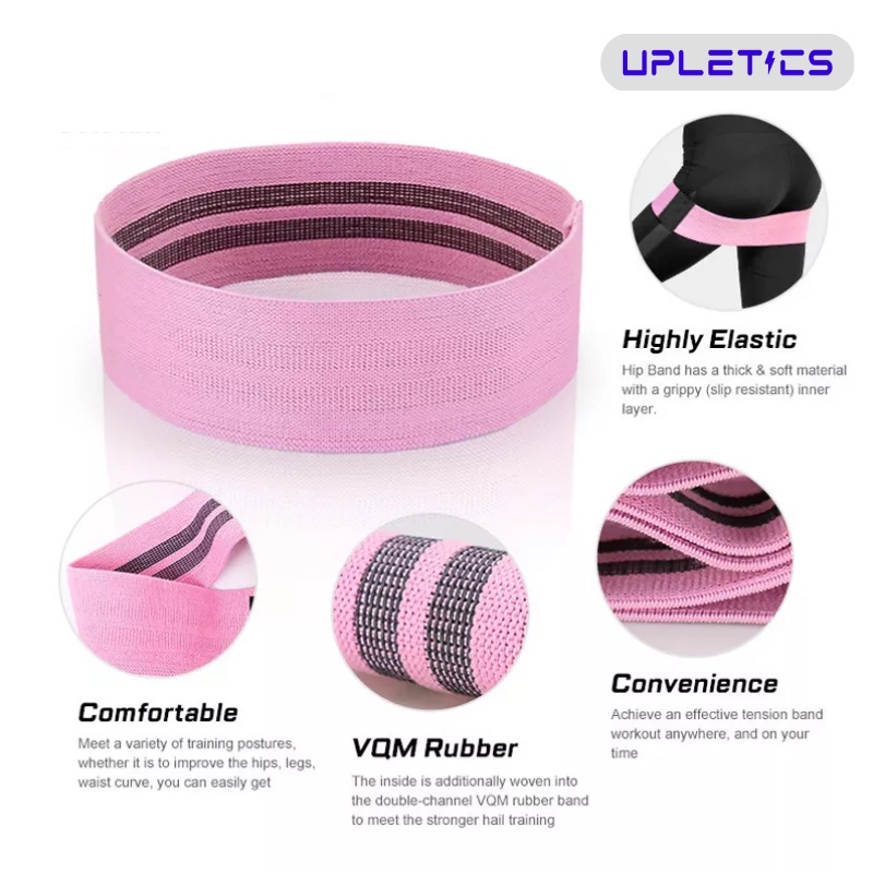Upletics Resistance Hip Band I Booty band I Squat Band สําหรับ YOGA & GYM