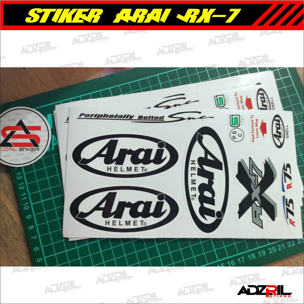 สติกเกอร์ติดหมวกกันน็อค ARAI RX-7 ARAI STICKER ARAI RX-7