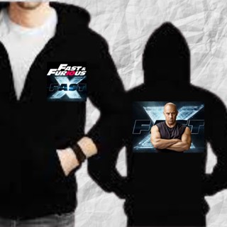 เสื้อกันหนาว มีฮู้ดดี้ มีซิป ฟิล์ม Fast &amp; Furious 10fast X Unisex