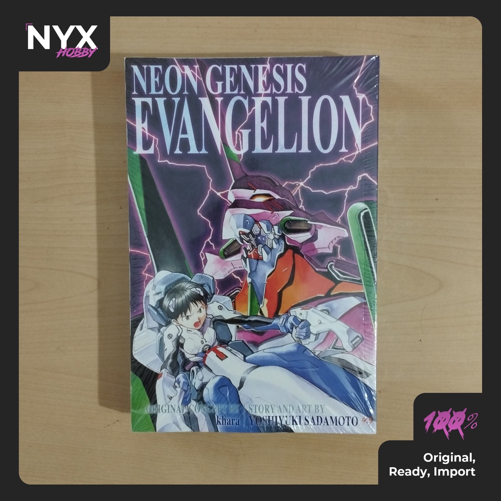 Neon Genesis Evangelion 3-in-1 Edition Manga Comic English Import เล่ม 1 (รวม 1, 2, 3)
