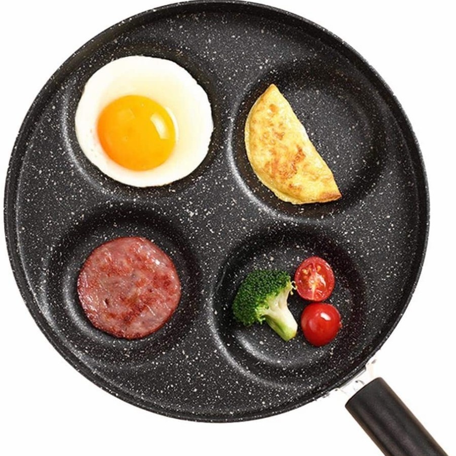 << เจนิวส >> Teflon 4 หลุม ANTI-SCALL WOK FRYING EGG CEPLOK / PUSH 4 หลุมหม้อเก็บข้อมูล