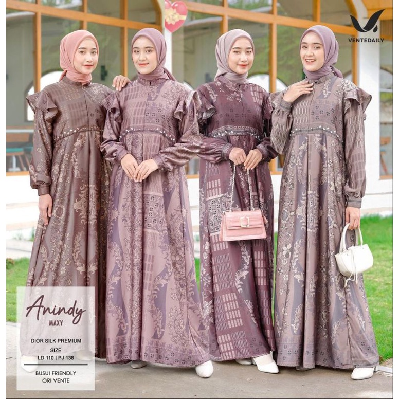 Anindy MAXY ORI SENTE | Diro Silk Premium Dress