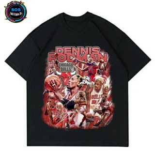 เสื้อยืด พิมพ์ลาย Dennis RODMAN CHICAGO BULLS VINTAGE BOOTLEG Rap สําหรับผู้ชาย และผู้หญิง