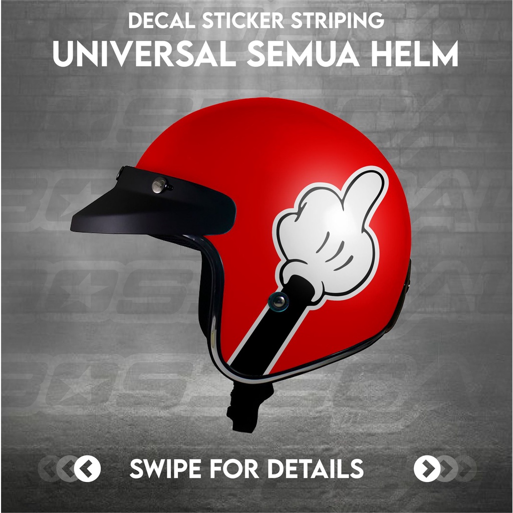 BOGO สติ๊กเกอร์หมวกกันน็อค STRIPING UNIVERSAL FULL SET HELLOFUCK MOTIF