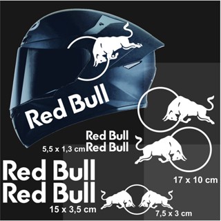 Redbull สติกเกอร์ติดหมวกกันน็อค | สติกเกอร์ติดหมวกกันน็อค สีแดง