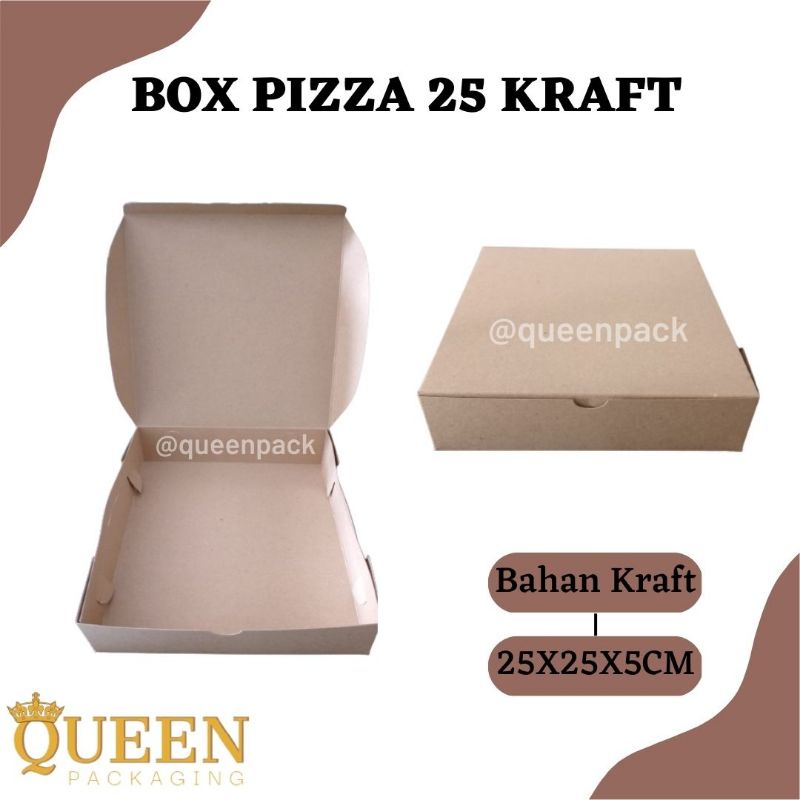 PIZZA BOX 25 KRAFT | กล่องพิซซ่า | กล่องพิซซ่า | การ์ดบอร์ด KRAFT