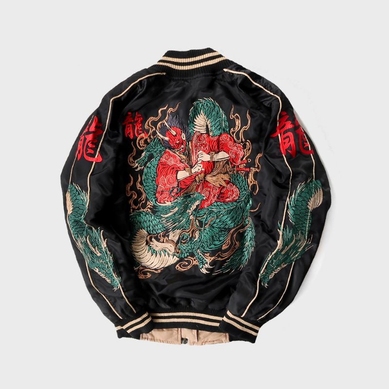 เสื้อแจ็คเก็ต Sukajan Memphisorigin Uesugi Kenshin มือสอง (มือสอง)