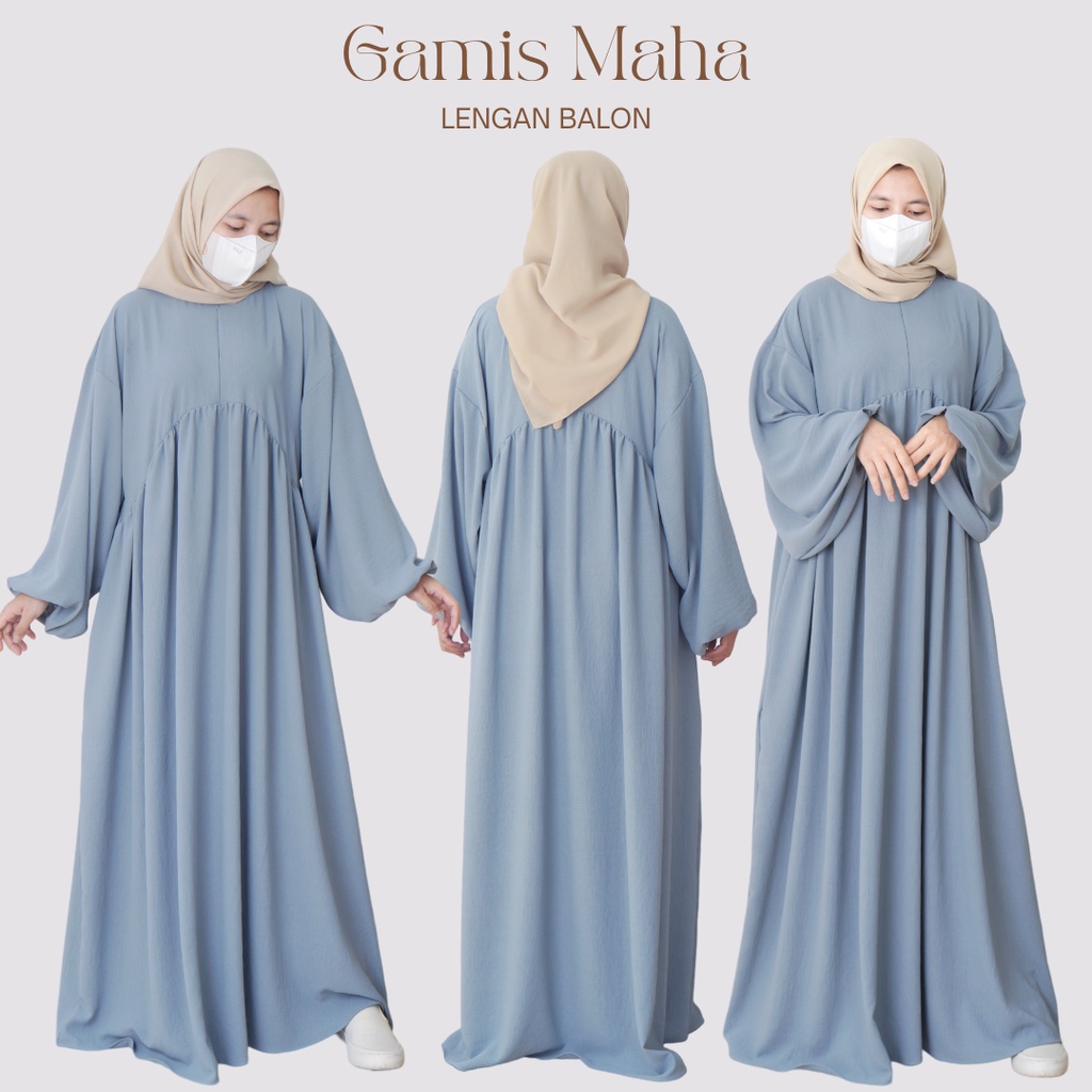 Gamis ABAYA MAHA PART 2/ ABAYA GAMIS MAHA/ GAMIS ลูกโป่งแขน/ ตั้งครรภ์ เป็นมิตร