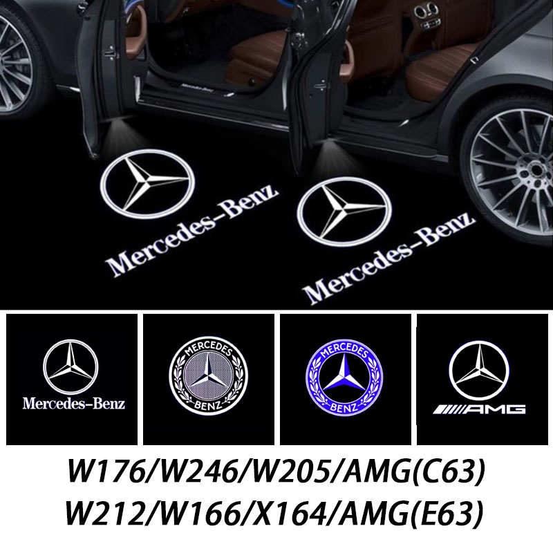Mercedes-benz โคมไฟต้อนรับ สําหรับติดประตู W176 W246 W205 W212 W166 X164 รองรับรุ่น C-Class E-Class A-Class B-Class
