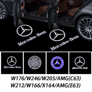 Mercedes-benz โคมไฟต้อนรับ สําหรับติดประตู Class E Class C Class A Class B W176 W246 W205 C63 E63 W212 W166 X164