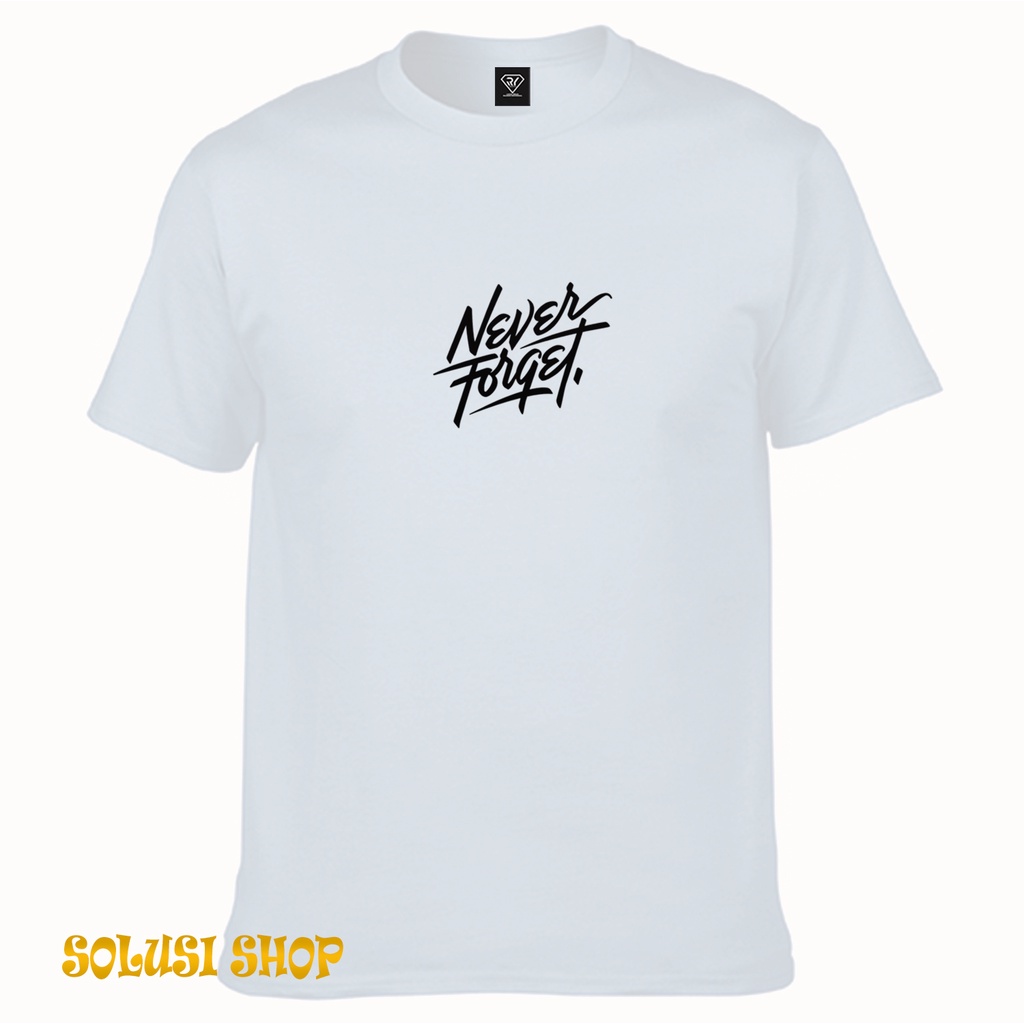 ร้านโซลูชั่น - เสื้อยืดแขนสั้น Never Forget Black - Premium Distro