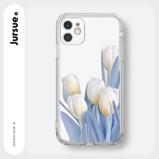 JURSUE เคสไอโฟน เคสซิลิโคนนุ่มกันกระแทกใสน่ารักตลก เคสโทรศัพ…
